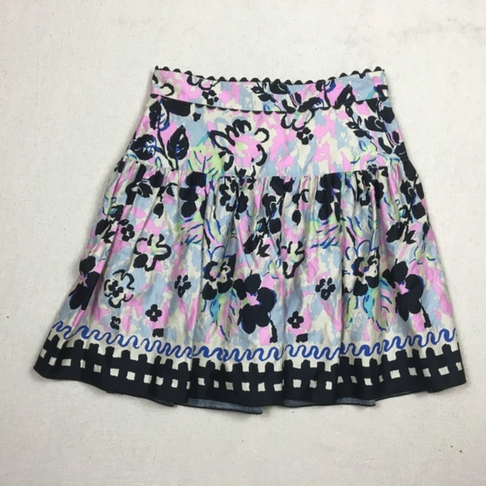 🌟HP🌟❇️🧚‍♀️Anthropologie Anna Sui Pleated Floral Skirt EUC - Picture 3 of 6